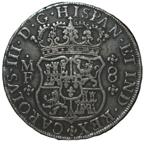 1763. Carlos III. 8 Reales. Mejico MF