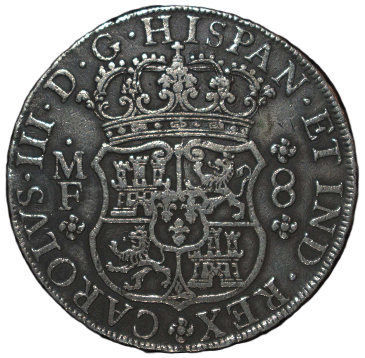 1763. Carlos III. 8 Reales. Mejico MF