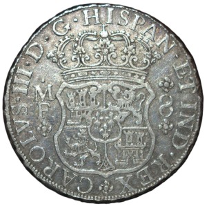 1767. Carlos III. 8 Reales. Mejico. MF