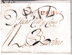1803. Carta de Cadiz a Barcelona