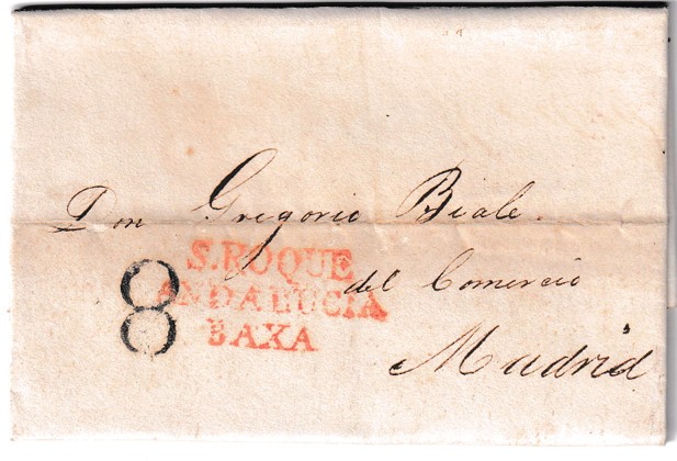 1818. Carta de Gibraltar a Madrid