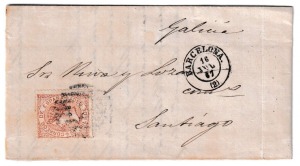 1867. Carta de Barcelona a Santiago