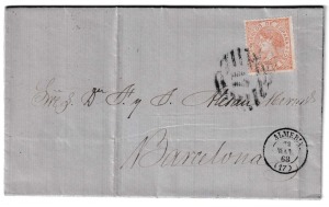 1868. Carta de Almería a Barcelona
