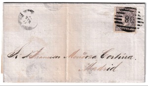 1868. Carta de Pamplona a Madrid