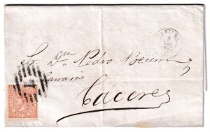 1868. Carta de Sevilla a Cáceres
