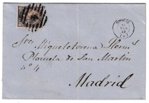 1869. Carta de Coruña a Madrid