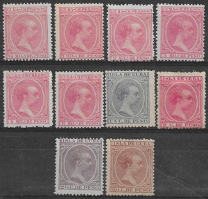 1894. Cuba. Nº 130-39 Edificl. Alfonso XIII. Serie completa