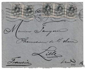 1911. Sobre de Madrid a Lille