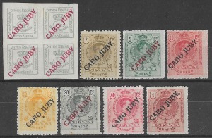 1919. Cabo Juby. Sellos de España Sobrecargados -CABO JUBY-