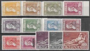 1930. Quinta de Goya. Expo de Sevilla. 13 Valores Sin Fijasello