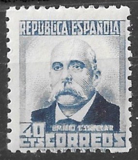 1931-32. Personajes. Nicolas Salmeron. Nº660 Edifil. Numeracion. Sin Fijasello