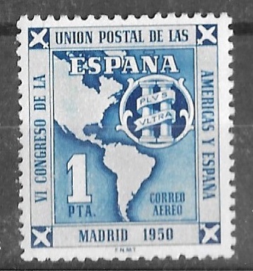 1951. VI Aniversario Union Postal. Nº1091 Edifil. Con Fijasello. Lujo