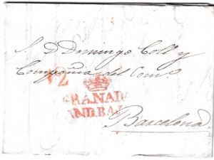 SF(1831-1833). Carta de Granada a Barcelona