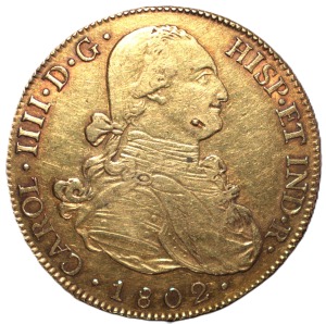 1802. Carlos IV. 8 escudos de Potosí. Ensayador PP. (AC. 1708)