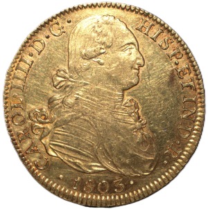 1803. Carlos IV. 8 escudos de Méjico. Ensayador FT. (AC. 1646)