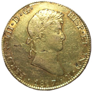 1817. Fernando VII. 8 escudos de Lima. Ensayador JP. (AC.1764)