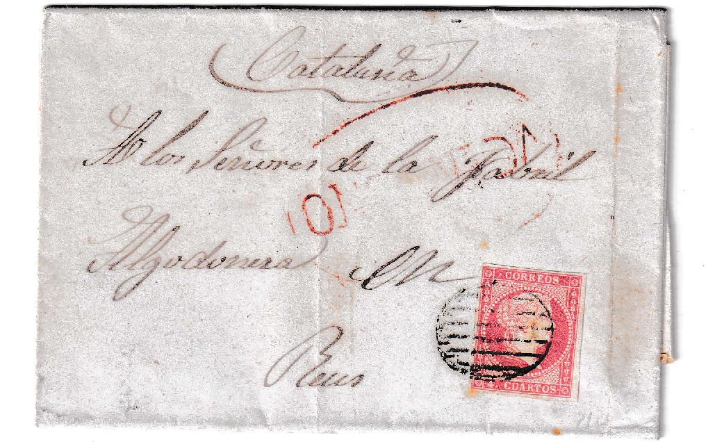 1857. Carta de la Tega a Reus 1 1857. Carta De La Tega A Reus
