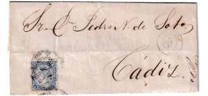 1865. Carta de Sevilla a Cádiz