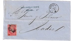 1858. Frontal De Málaga A Cádiz