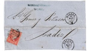 1858. Frontal De Málaga A Cádiz