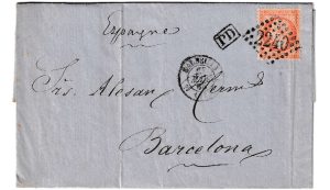 1863. Carta De Marsella A Barcelona