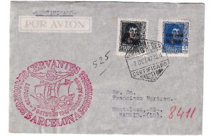 1947. Carta Correo Aéreo Barcelona A Madrid
