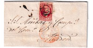 1853. Carta de Zaragoza a Madrid