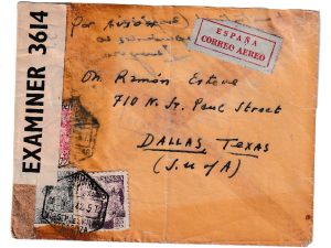 1942. Correo Aéreo De Zaragoza A Dallas (Texas)