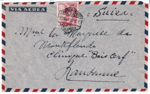 1952. Correo Aéreo De Madrid A Suiza