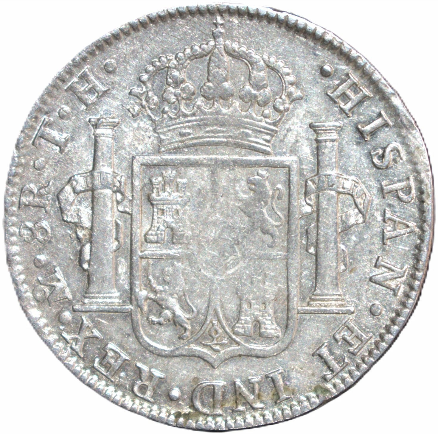 1807. Carlos IV. 8 Reales de Méjico. Ensayador TH. EBC. Preciosa. 2 1807. Carlos Iv. 8 Reales De Méjico. Ensayador Th. Ebc. Preciosa.